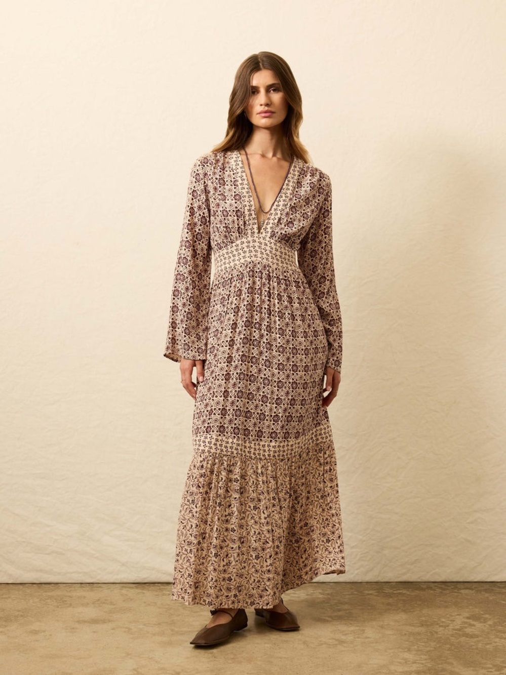 Fatherly Dakota Dress - Sunrise Azulejos Mixed Print